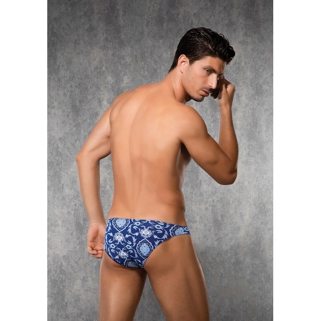 Doreanse 1283 Men s Hamam Blue Geometric Print Cotton and Modal Briefs