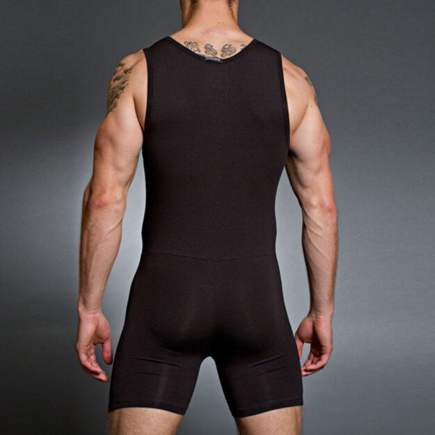 Doreanse black 5002 boxer body suit