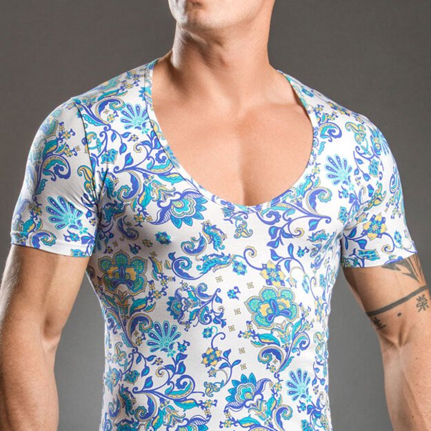 Doreanse Estibal Deep V Neck Tee 2835 Floral