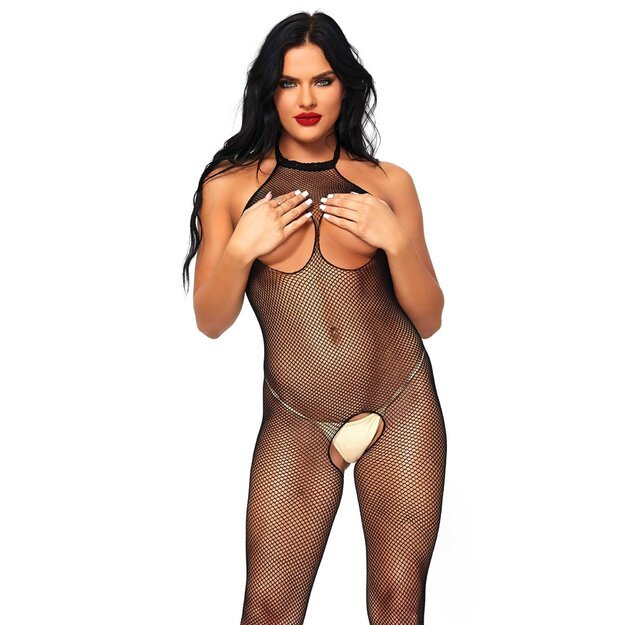 Leg Avenue 8350 Fishnet Halter Bodystocking