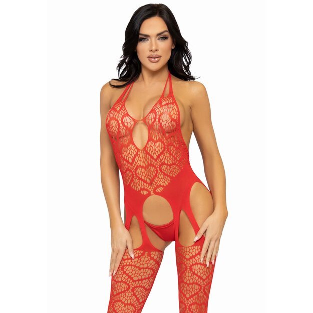 Leg Avenue red 89306 Net suspender bodystocking