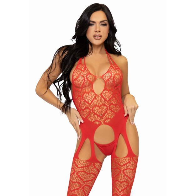 Leg Avenue red 89306 Net suspender bodystocking