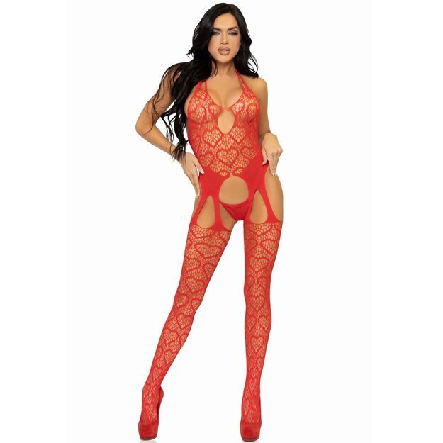 Leg Avenue red 89306 Net suspender bodystocking