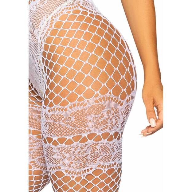 Leg Avenue white 89291 Net halter bodystocking