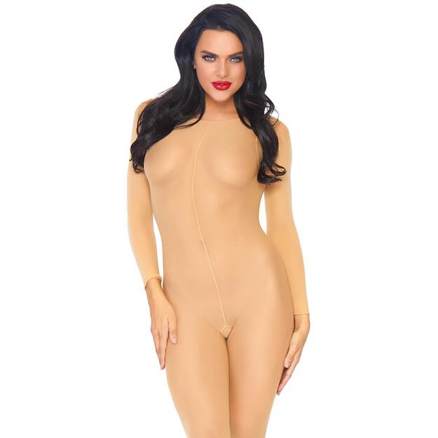 LegAvenue 8297 nude Long Sleeves Bodystocking