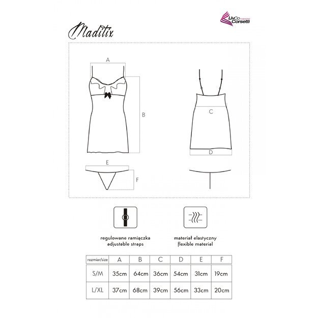 Maditix t-shirt night with strings black Livia Corsetti