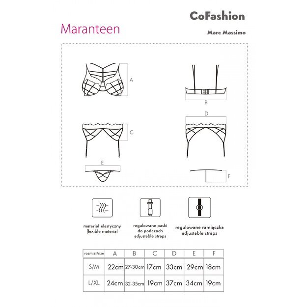 Maranteen komplet bra + pas + thongs Cofashion