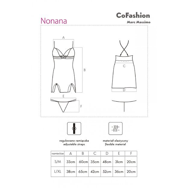 Nonana t-shirt night with strings Cofashion 