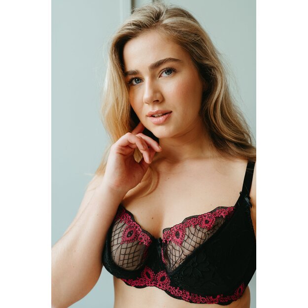 ShaSha black push-up bra Orchid