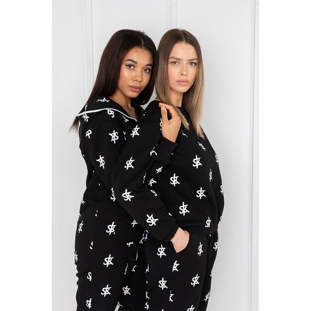 Sofa Killer all black onesie with a SK logo print