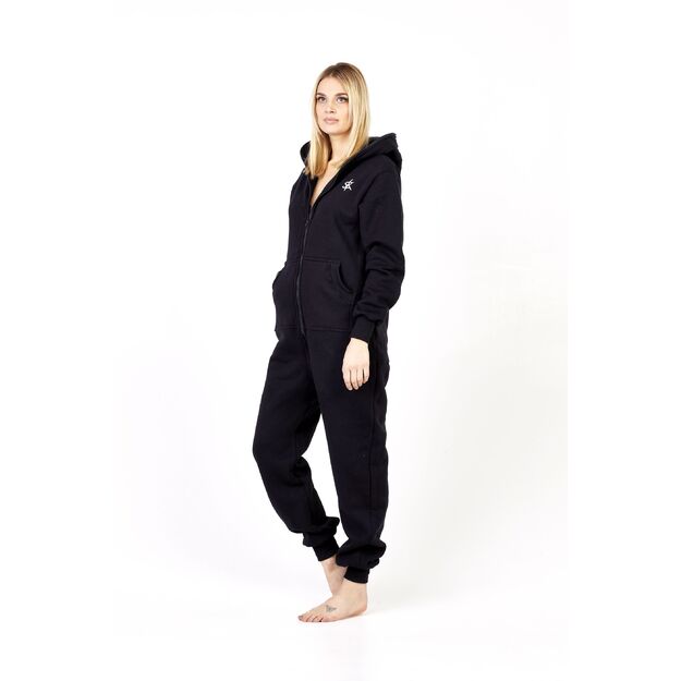 Sofa Killer all black onesie with a zipper in the back