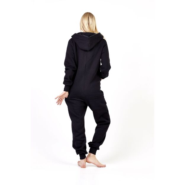 Sofa Killer all black onesie with a zipper in the back