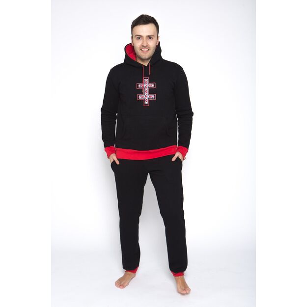 Sofa Killer black men lounge wear with red cuff LTU