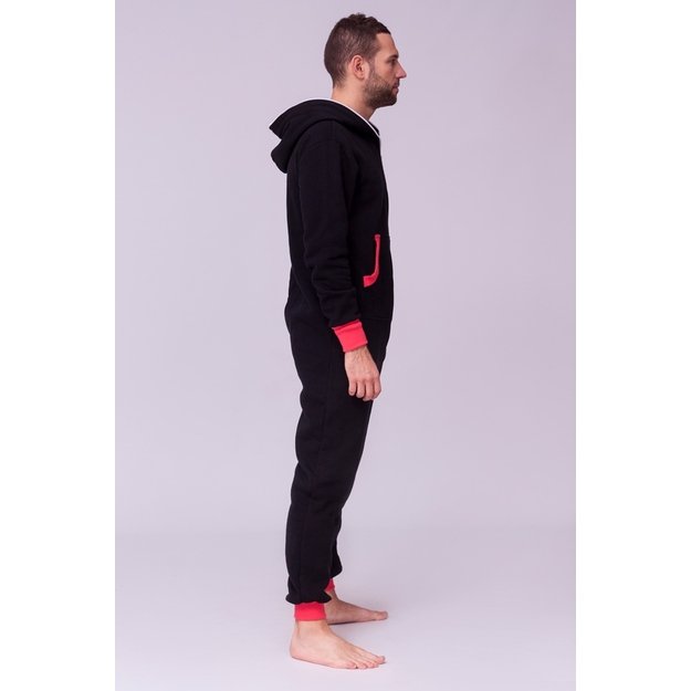 Sofa Killer black onesie with coral color cuff
