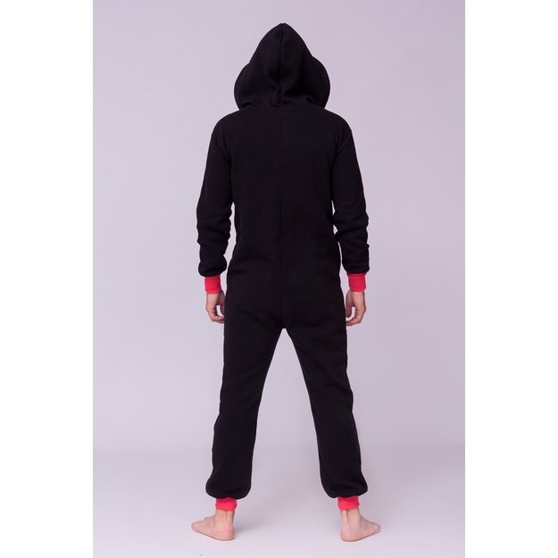 Sofa Killer black onesie with coral color cuff