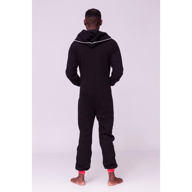 Sofa Killer black onesie with coral color cuff