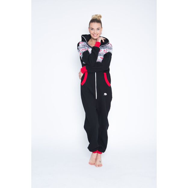 Sofa Killer black onesie with Nordic applications