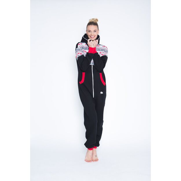 Sofa Killer black onesie with Nordic applications