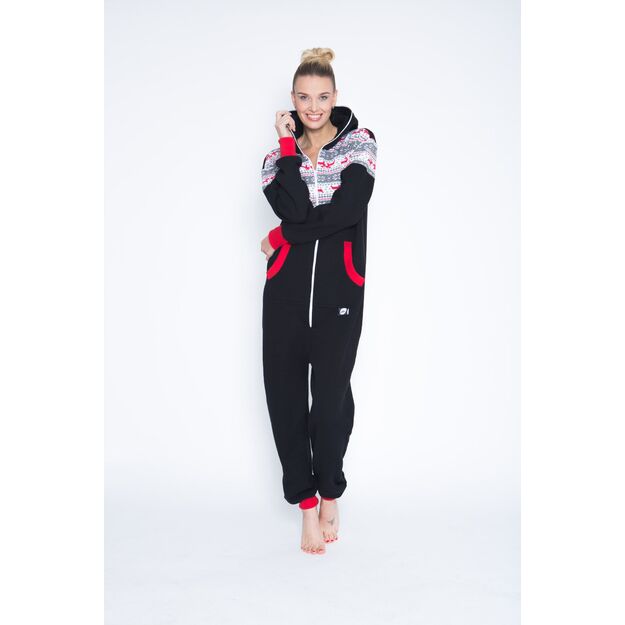 Sofa Killer black onesie with Nordic applications