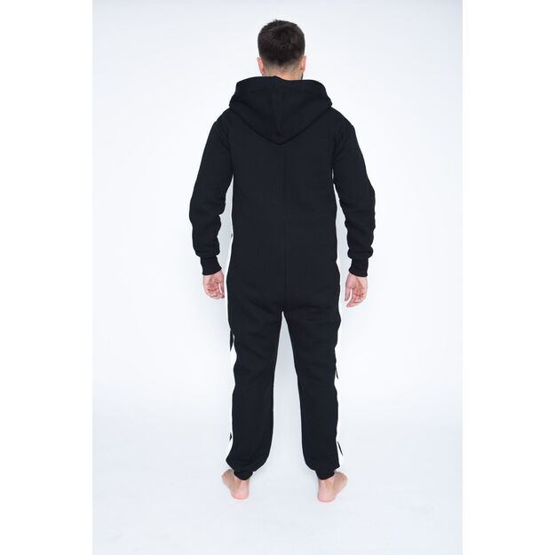 Sofa Killer black onesie with white vertical lines