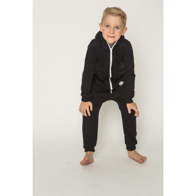 Sofa Killer black unisex kids onesie with black cuffs