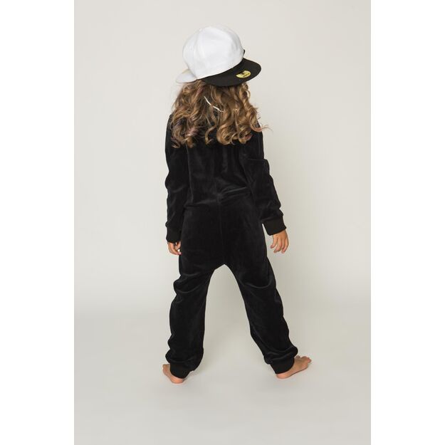 Sofa Killer black unisex kids velours onesie