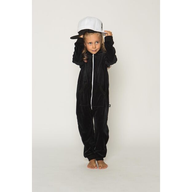 Sofa Killer black unisex kids velours onesie