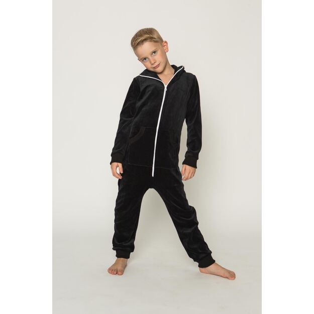 Sofa Killer black unisex kids velours onesie