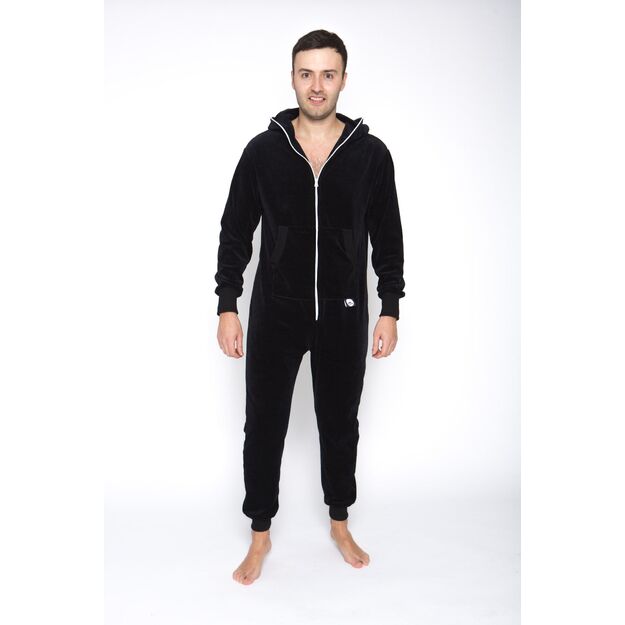 Sofa Killer black velours men onesie