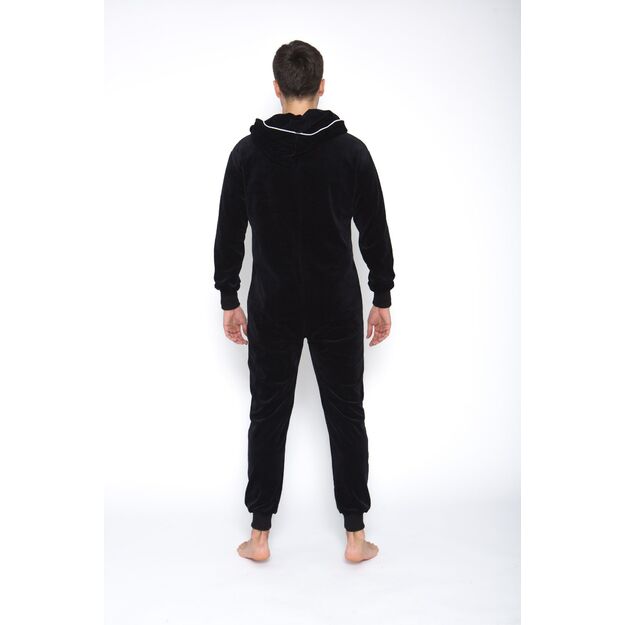 Sofa Killer black velours men onesie