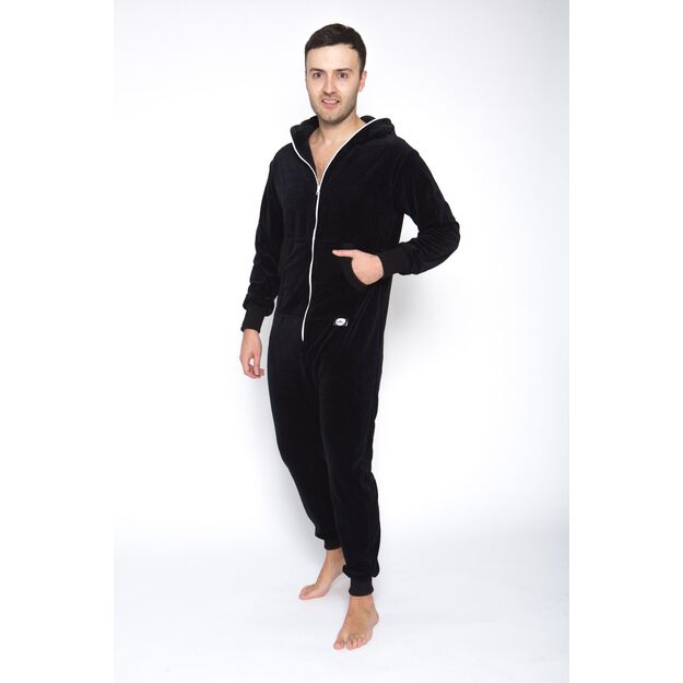 Sofa Killer black velours men onesie