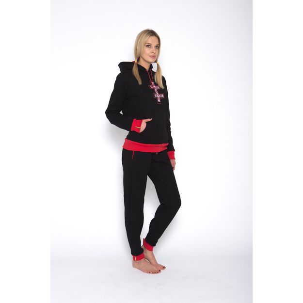 Sofa Killer black women lounge wear with red cuff LTU