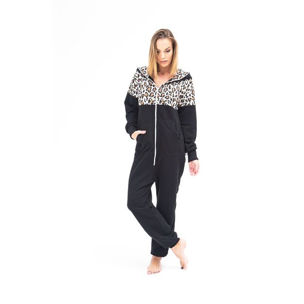 Sofa Killer black women onesie with leopard pattern LEO