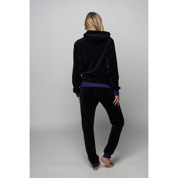 Sofa Killer black women velours lounge wear with purple cuff