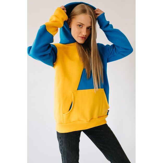 Sofa Killer blue and yellow women hoodie Slava Ukraina