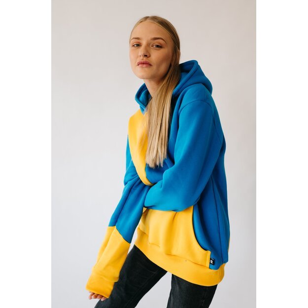 Sofa Killer blue and yellow women hoodie Slava Ukraina