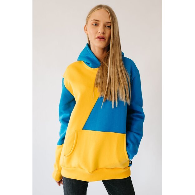 Sofa Killer blue and yellow women hoodie Slava Ukraina