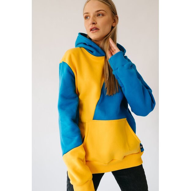 Sofa Killer blue and yellow women hoodie Slava Ukraina