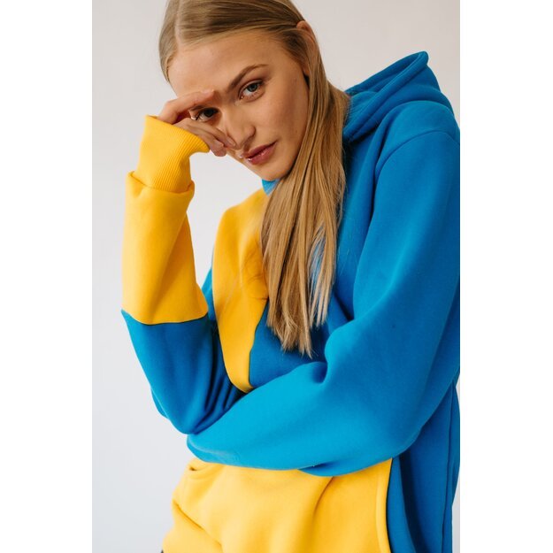 Sofa Killer blue and yellow women hoodie Slava Ukraina