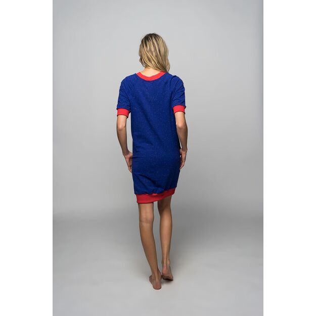 Sofa Killer blue dress with red cuff