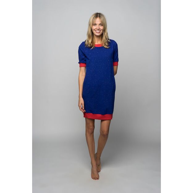 Sofa Killer blue dress with red cuff