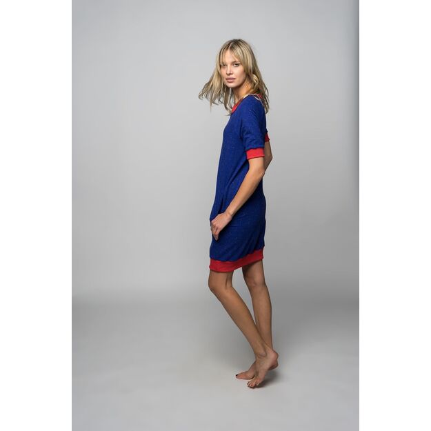 Sofa Killer blue dress with red cuff