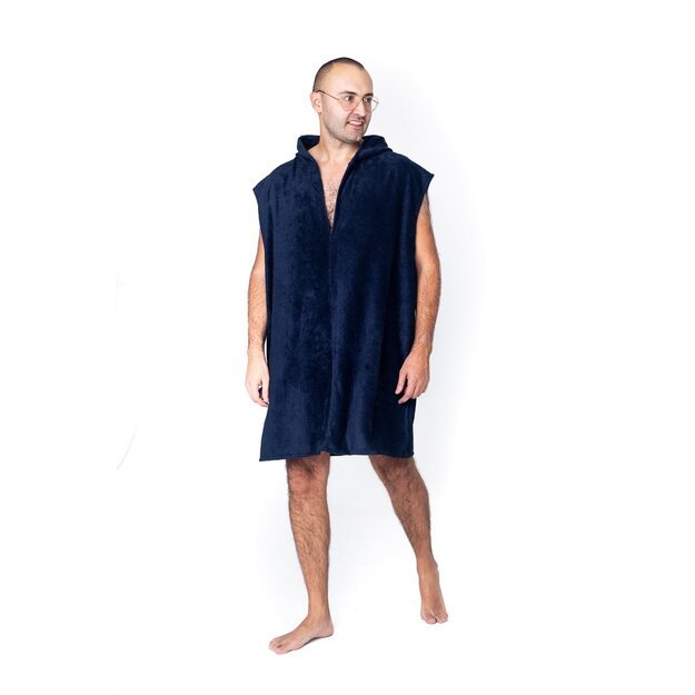 Sofa Killer dark blue bamboo frottee men poncho