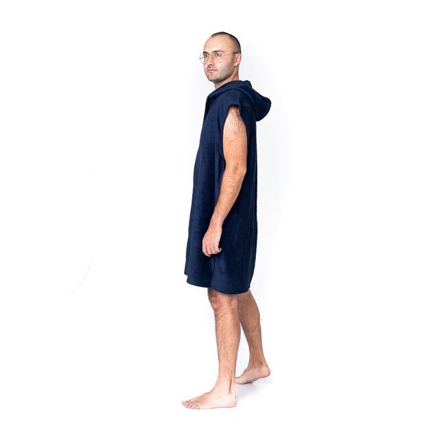 Sofa Killer dark blue bamboo frottee men poncho