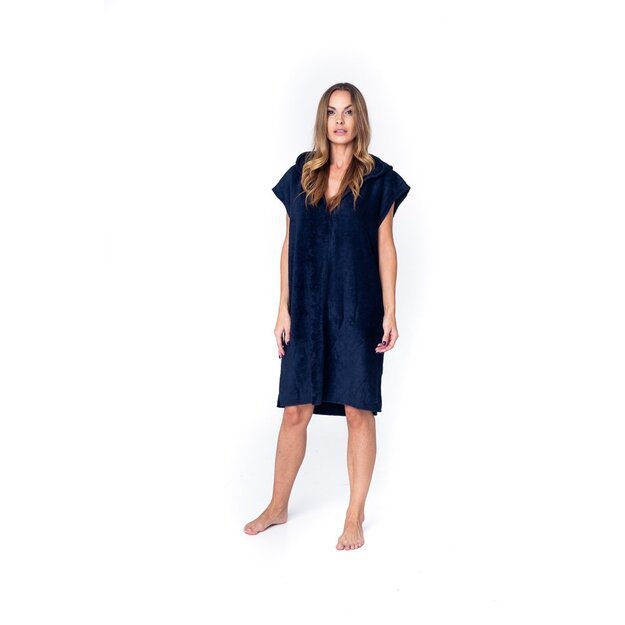 Sofa Killer dark blue bamboo frottee women poncho