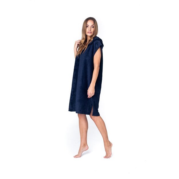 Sofa Killer dark blue bamboo frottee women poncho