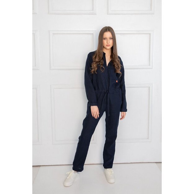 Sofa Killer dark blue linen women onesie