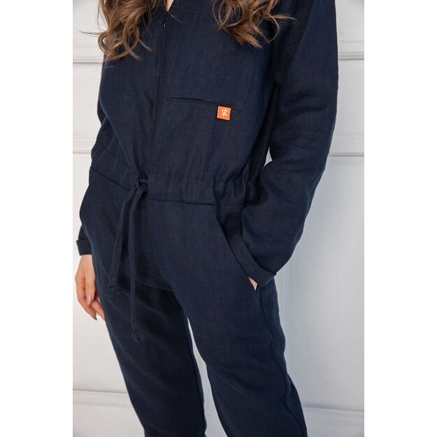 Sofa Killer dark blue linen women onesie