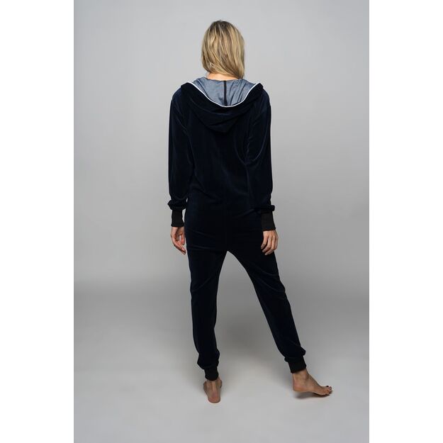 Sofa Killer dark blue velours onesie