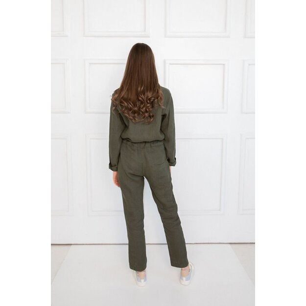 Sofa Killer dark green linen women onesie